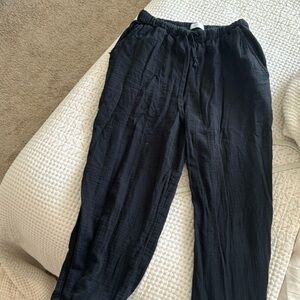 Women’s Black Pants - aritzia little moon linen